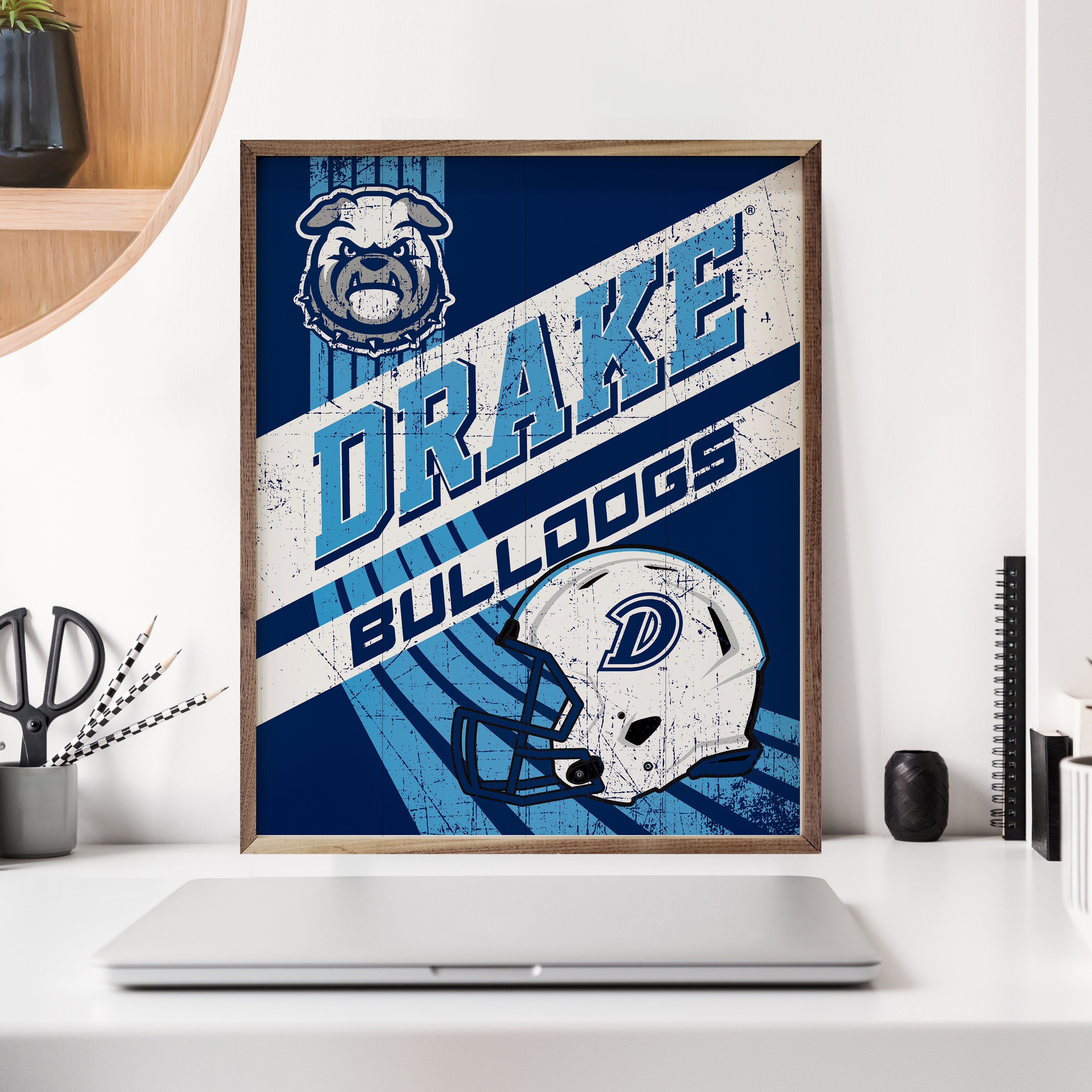 Striped Poster Drake University
