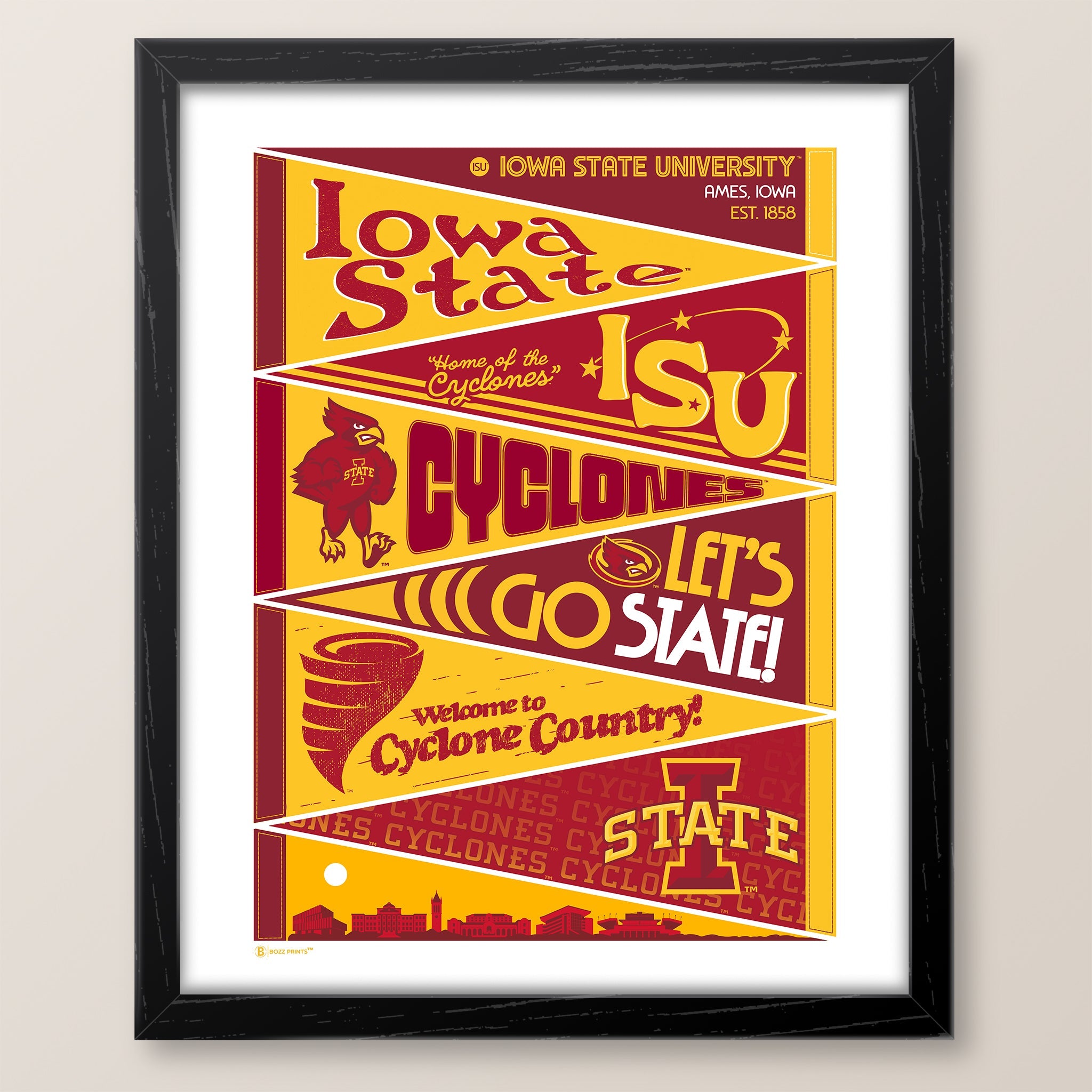 Iowa State University Pennants Print