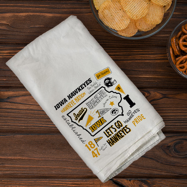 Collage University Of Iowa Towel